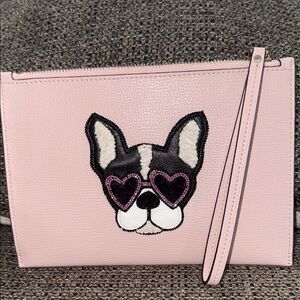 Kate Spade Pink Dog Wristlet NWOT